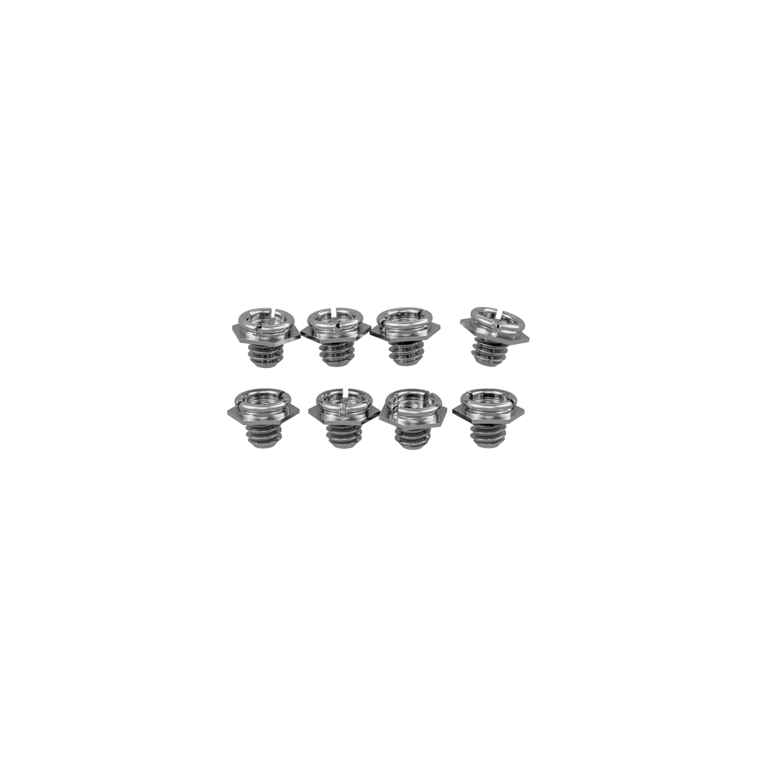 Mounting screw kit included with the SmallHD Cine 18 Snap-On Sunhood: eight silver thumbscrews